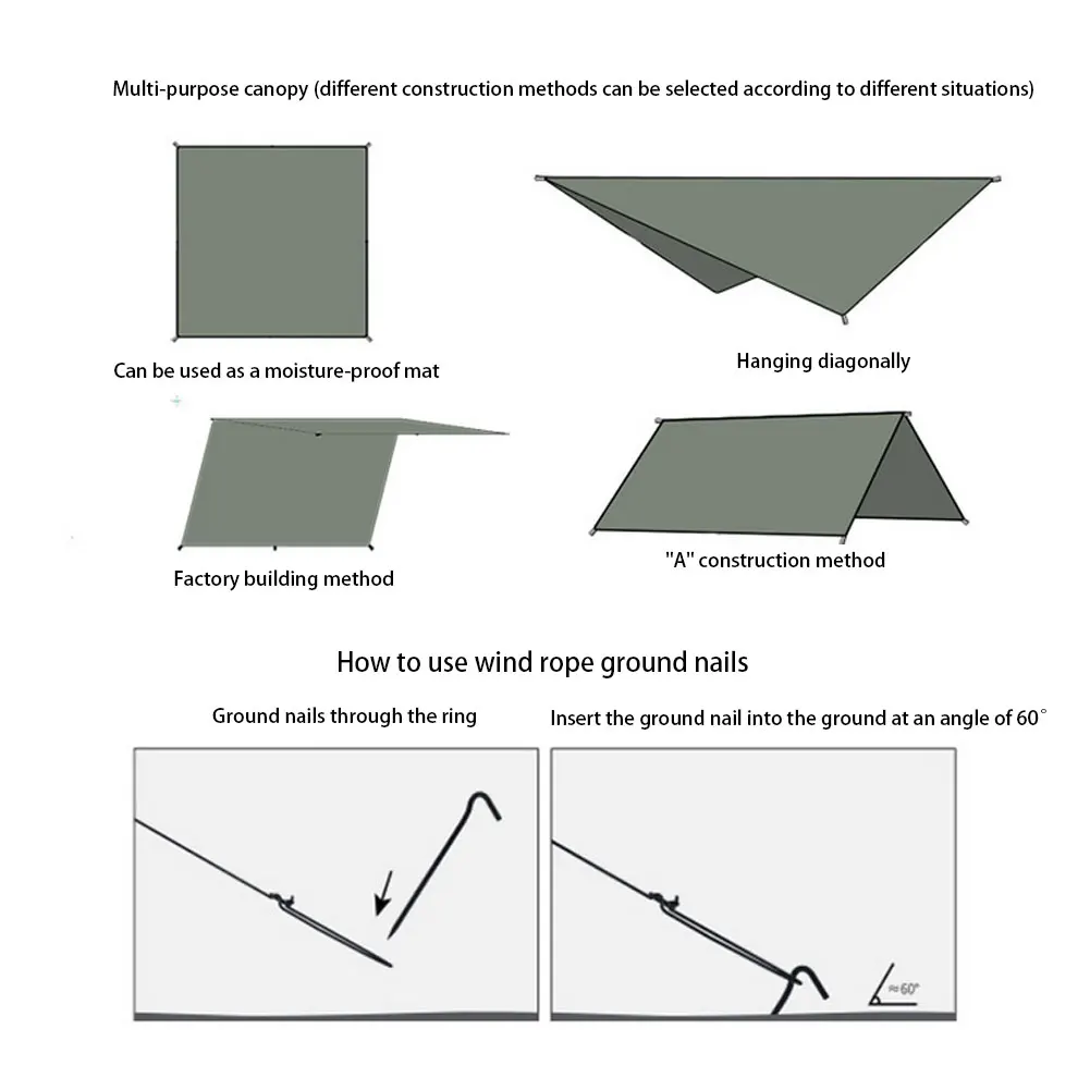 Awning Waterproof Tarp Tent Shade Ultralight Garden Canopy Sunshade Outdoor Camping Hammock Rain Fly Beach Sun Shelter Tourist
Awning Waterproof Tarp Tent Shade Ultralight Garden Canopy Sunshade Outdoor Camping Hammock Rain Fly Beach Sun Shelter Tourist