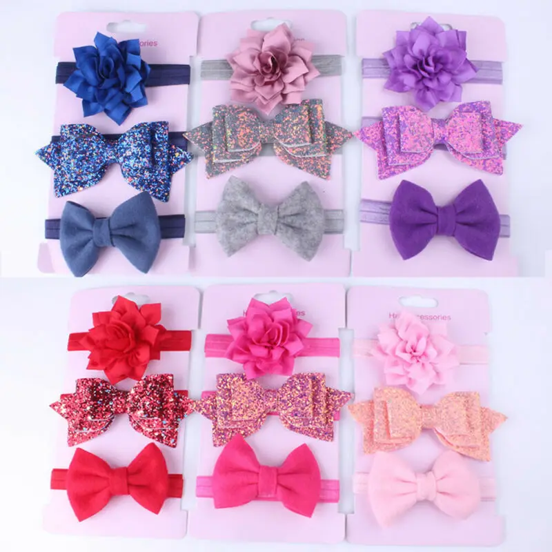 2019 Baby Accessories Headwear 3Pcs/Set Infant Baby Girls Bow Headband Newborn Elastic Hairband Hair Photo Props Wholesale Gifts 
2019 Baby Accessories Headwear 3Pcs/Set Infant Baby Girls Bow Headband Newborn Elastic Hairband Hair Photo Props Wholesale Gifts