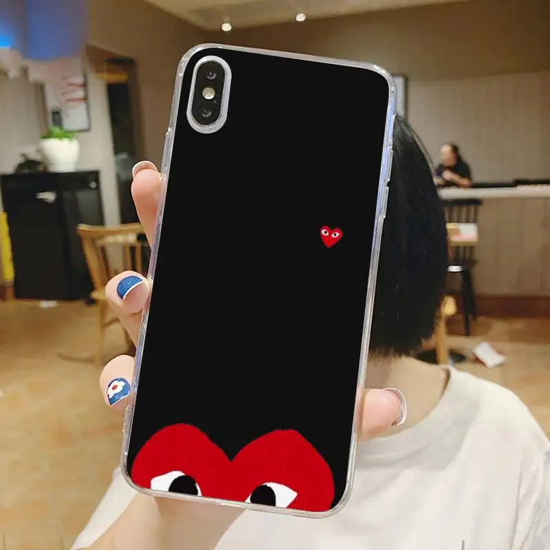 Trendy brand play hear Rei Kawakubo Phone Case Transparent for iPhone 6 7 8 11 12 s mini pro X XS XR MAX Plus
Trendy brand play hear Rei Kawakubo Phone Case Transparent for iPhone 6 7 8 11 12 s mini pro X XS XR MAX Plus