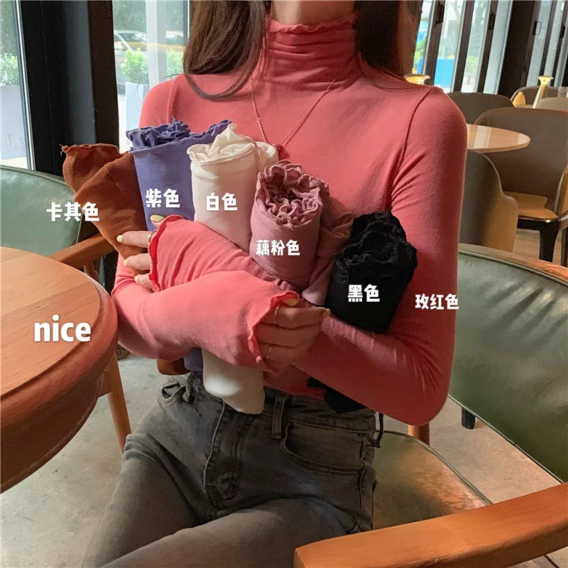 Heap Collar Long Sleeves Top Spring and Autumn 2021 New Thin Western Style High Neck Inner Wear Slim-fit Rose Red
Heap Collar Long Sleeves Top Spring and Autumn 2021 New Thin Western Style High Neck Inner Wear Slim-fit Rose Red