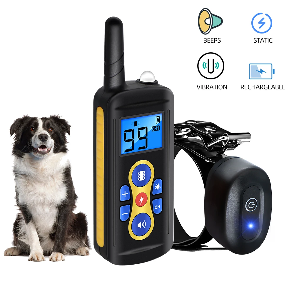 

T-600 Dog Training Collar Stop Barking Pet Remote Control Waterproof Bark Stop Collar prefessional training aids IP67