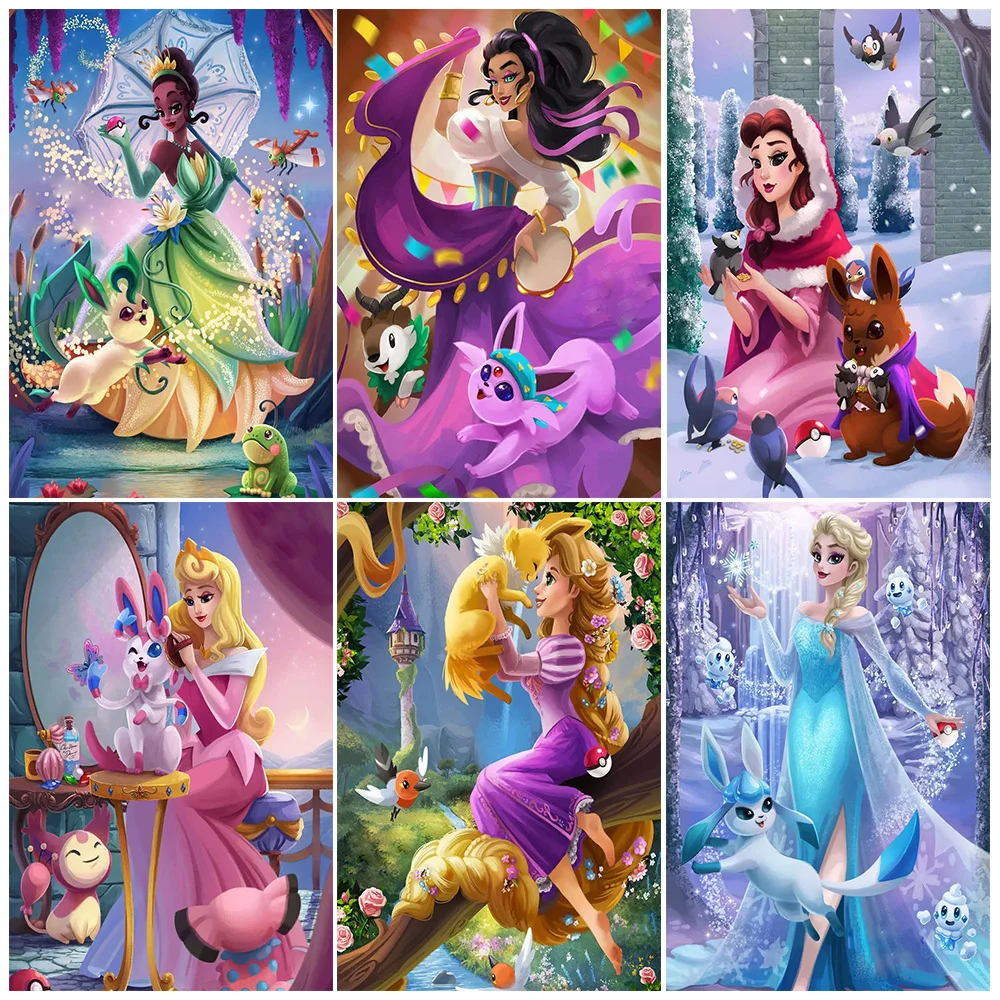 Алмазная живопись, Набор для вышивки крестиком Disney 5D DIY сказочная принцесса и эльф, декоративная живопись
Алмазная живопись, Набор для вышивки крестиком Disney 5D DIY сказочная принцесса и эльф, декоративная живопись