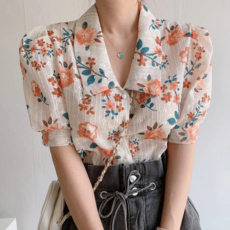 Puff Sleeve Women's Blouses Floral Print Female Blouses Vintage Embroidered Lace Ladies Shirts Hook Cotton Tops Women's Blouse
Puff Sleeve Women's Blouses Floral Print Female Blouses Vintage Embroidered Lace Ladies Shirts Hook Cotton Tops Women's Blouse