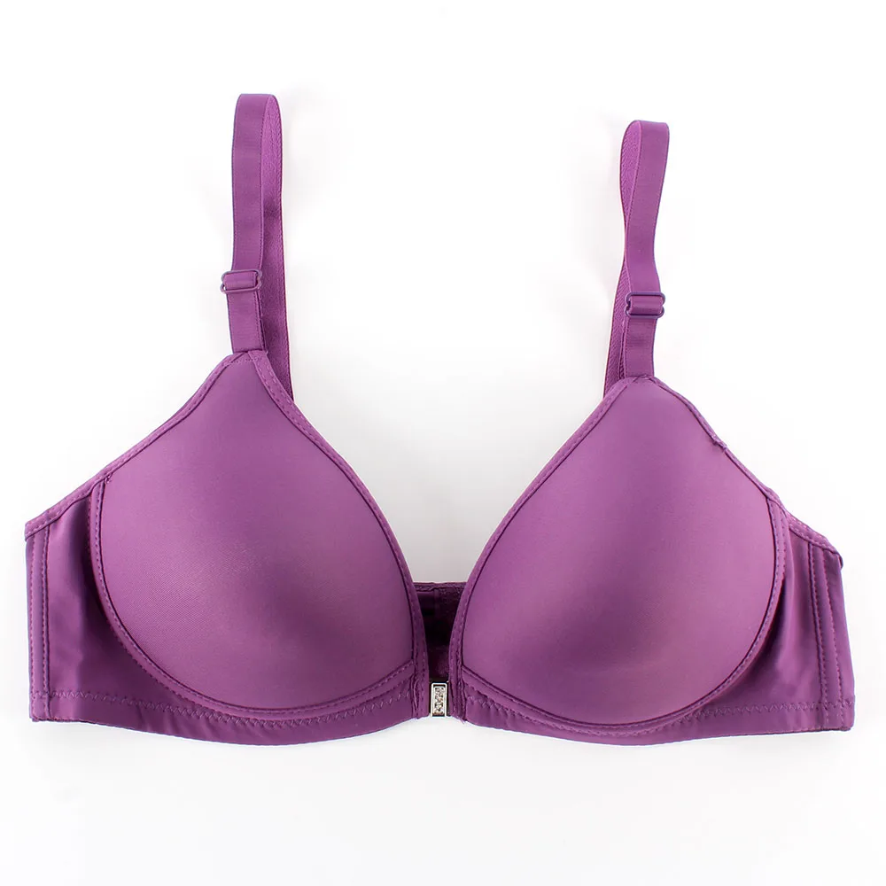 Women Sexy Solid Smooth Push Up Bra Front Closure Thin Padded Bra Racer Back Seamless Bra
Women Sexy Solid Smooth Push Up Bra Front Closure Thin Padded Bra Racer Back Seamless Bra