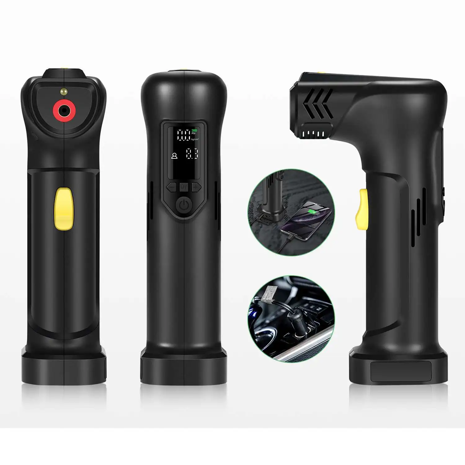 3-In-1 LCD Display Wireless Car Inflatable Pump Bulti-in Flashlight & Power Bank for Car Bicycle Motorcycles Inflatable Pump
3-In-1 LCD Display Wireless Car Inflatable Pump Bulti-in Flashlight & Power Bank for Car Bicycle Motorcycles Inflatable Pump