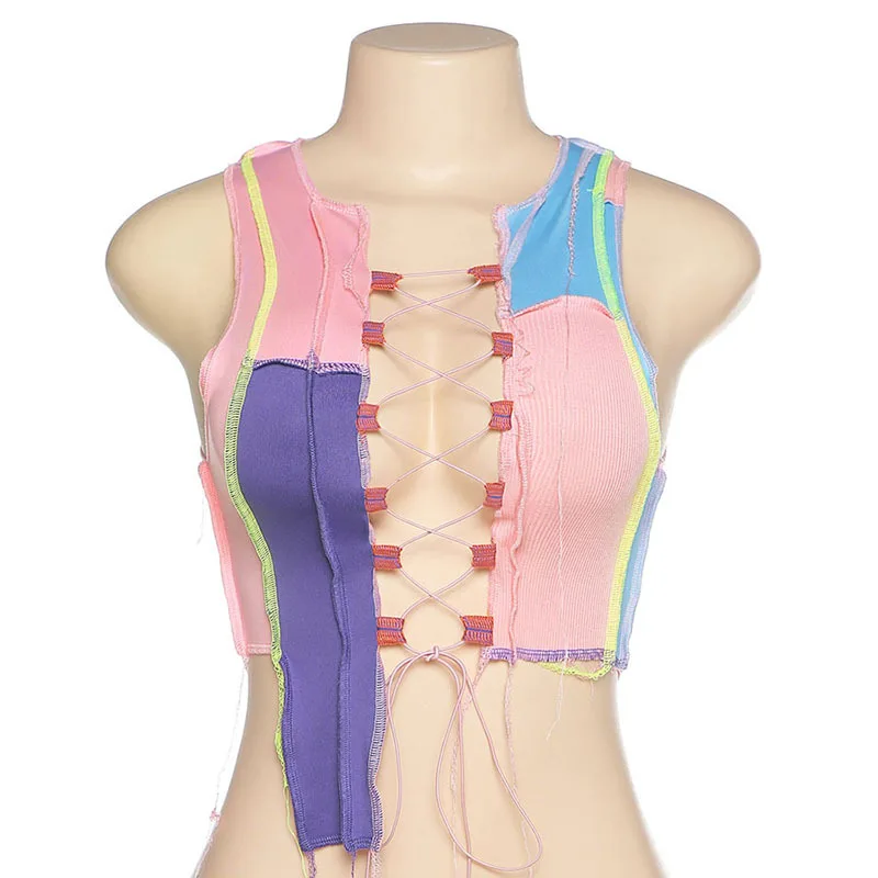 Ins2020 New Fashion Women's Fashion Contrast Color Strappy Sexy Hollow Short Slim Vest Women Cute Tops Embroidery Street Wear SL
Ins2020 New Fashion Women's Fashion Contrast Color Strappy Sexy Hollow Short Slim Vest Women Cute Tops Embroidery Street Wear SL