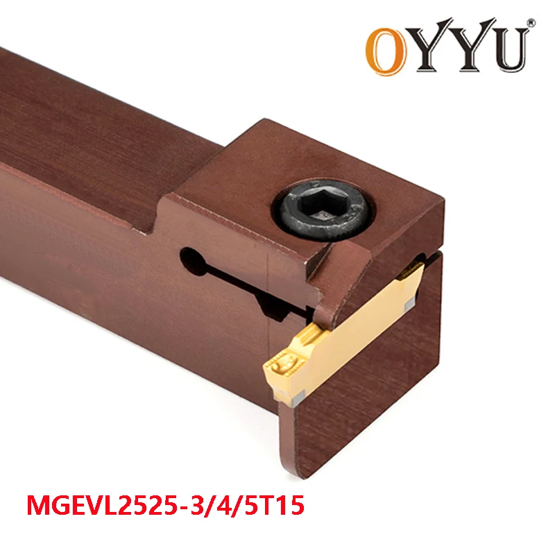 OYYU MGEVL 2525 MGEVL2525-3T15 MGEVL2525-4T15 MGEVL2525-5T15 Long depth of cutting Spring Steel Lathe Cutter Shank Turning Tools
OYYU MGEVL 2525 MGEVL2525-3T15 MGEVL2525-4T15 MGEVL2525-5T15 Long depth of cutting Spring Steel Lathe Cutter Shank Turning Tools