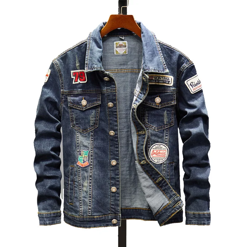 New Men's Individuality Casual Denim Jacket Fashion Streetwear Spring Autumn Flayed Jean Overcoat All Match Slim Top Outerwear
New Men's Individuality Casual Denim Jacket Fashion Streetwear Spring Autumn Flayed Jean Overcoat All Match Slim Top Outerwear