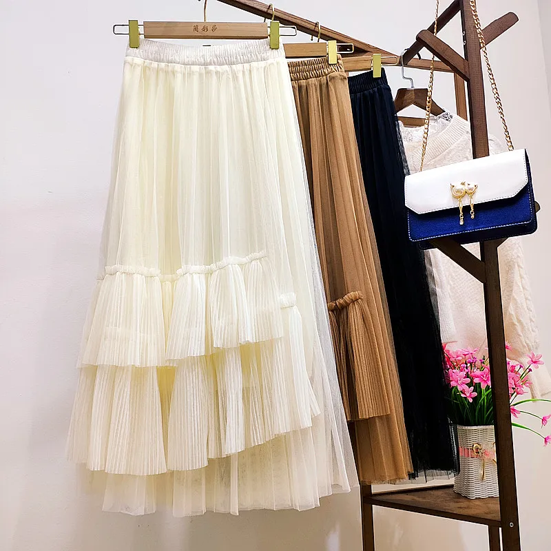 Spring Mesh Cake Skirts Women's Clothing Half-length Pleated Skirt 2022 Spring Autumn New High Waist Yarn Skirts D609
Spring Mesh Cake Skirts Women's Clothing Half-length Pleated Skirt 2022 Spring Autumn New High Waist Yarn Skirts D609
