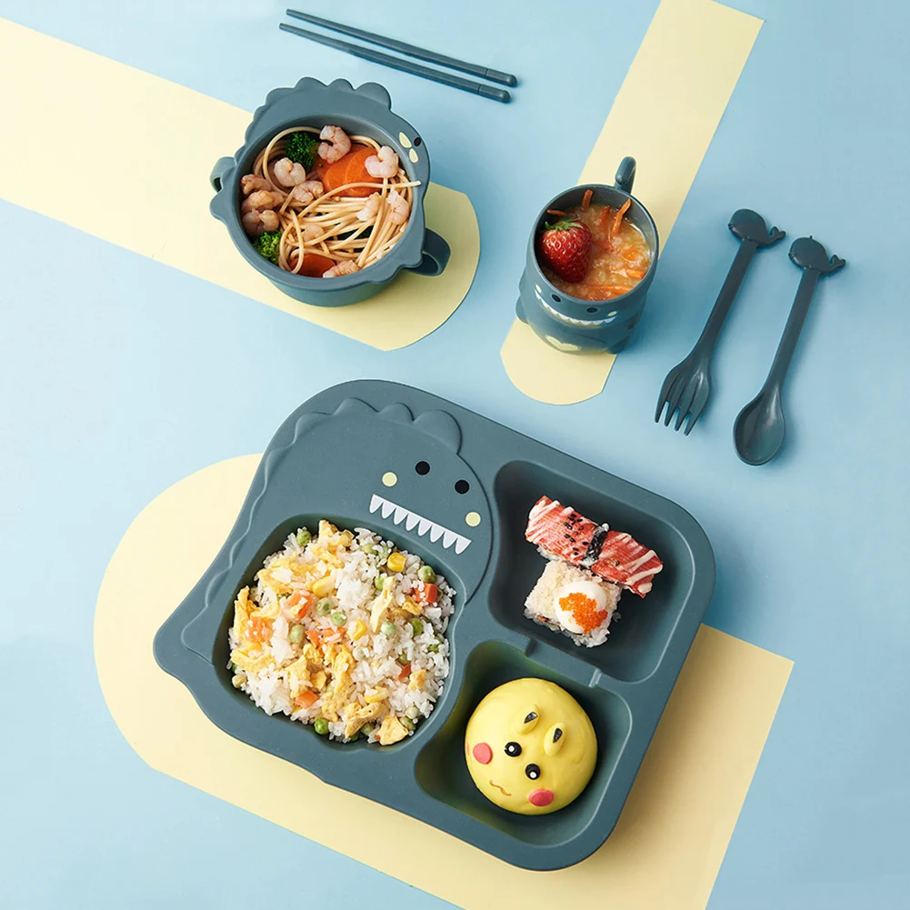 6Pcs/ Set Baby Cartoon Dinosaur Tableware Children's Dinnerware Set Home Anti-hot Wheat Straw Training Plate Kids Feeding Dishes
6Pcs/ Set Baby Cartoon Dinosaur Tableware Children's Dinnerware Set Home Anti-hot Wheat Straw Training Plate Kids Feeding Dishes