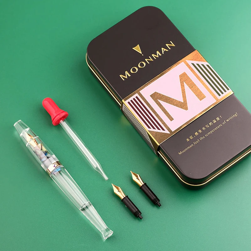 NEW Moonman S5 Resin Dropper Fountain Pen Transparent Iridium 0.38/0.5mm Large-Capacity Ink Storing Fashion Writing Gift Ink Pen
NEW Moonman S5 Resin Dropper Fountain Pen Transparent Iridium 0.38/0.5mm Large-Capacity Ink Storing Fashion Writing Gift Ink Pen