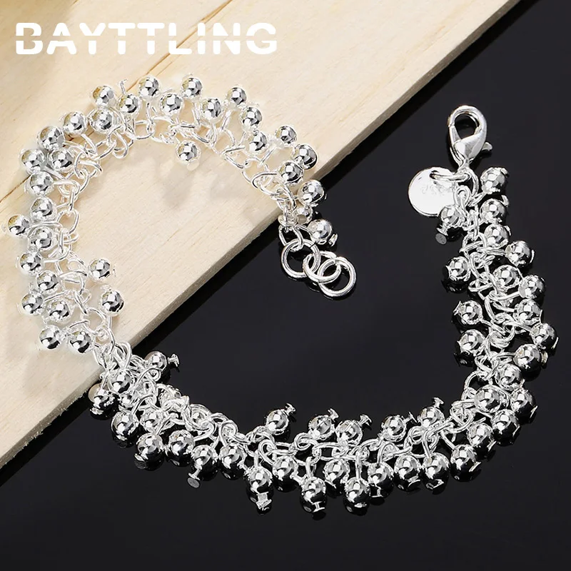 BAYTTLING Silver Color 19cm Glossy Grape String Bead Bracelet For Woman Fashion Wedding Jewelry Birthday Gift
BAYTTLING Silver Color 19cm Glossy Grape String Bead Bracelet For Woman Fashion Wedding Jewelry Birthday Gift