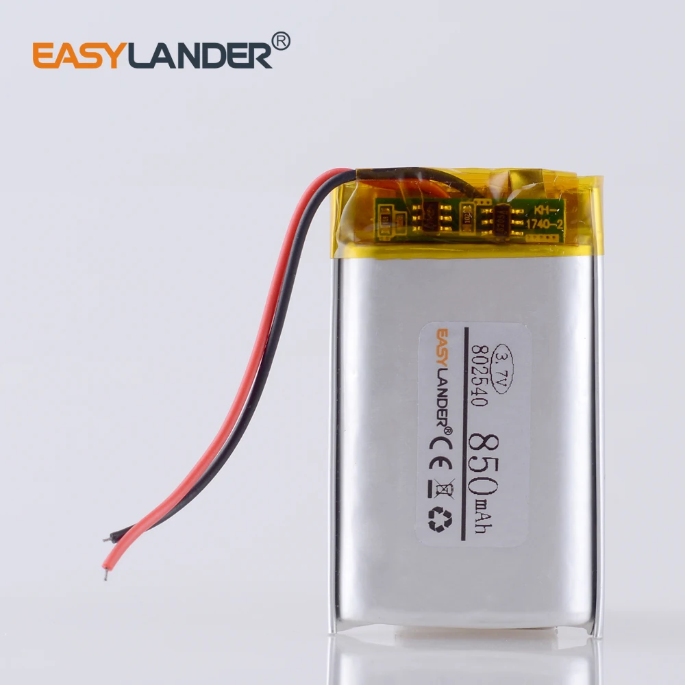 3.7v li po li-ion batteries polymer lithium battery 802540 082540 850MAH For headlamp flashlight child toy bluedio t5 headset
3.7v li po li-ion batteries polymer lithium battery 802540 082540 850MAH For headlamp flashlight child toy bluedio t5 headset