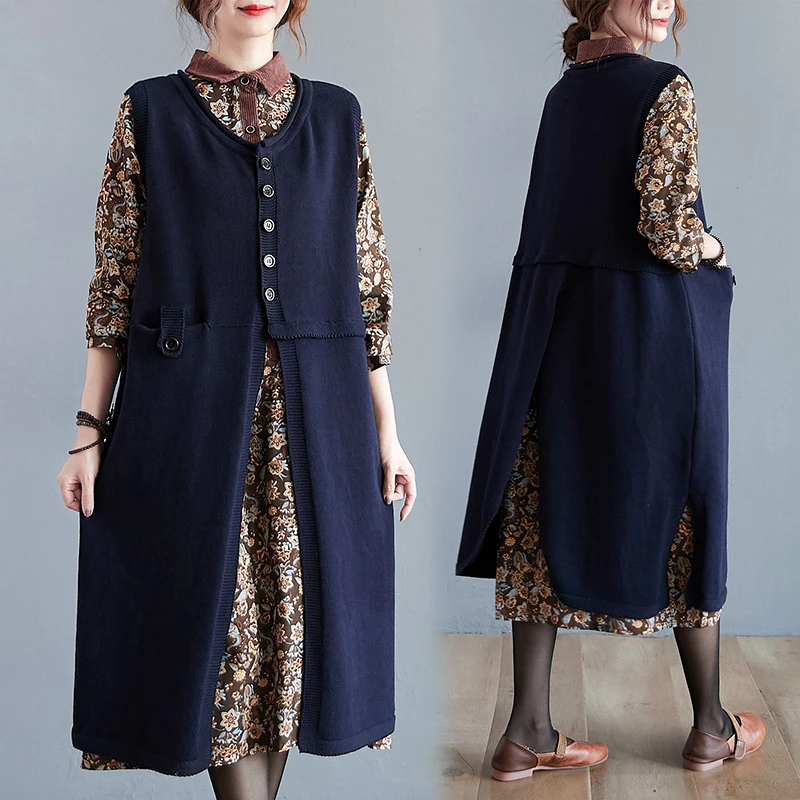 NYFS Autumn and winter new solid color knitted cashmere jacket vest female long section V-neck sleeveless wool swe
NYFS Autumn and winter new solid color knitted cashmere jacket vest female long section V-neck sleeveless wool swe