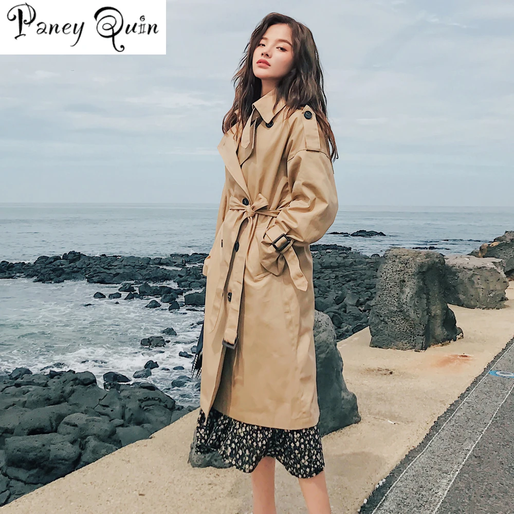 Fashion Brand New Women Trench Coat Long Double-Breasted Belt Blue Khaki Lady Clothes Autumn Spring Outerwear Oversize Quality
Fashion Brand New Women Trench Coat Long Double-Breasted Belt Blue Khaki Lady Clothes Autumn Spring Outerwear Oversize Quality