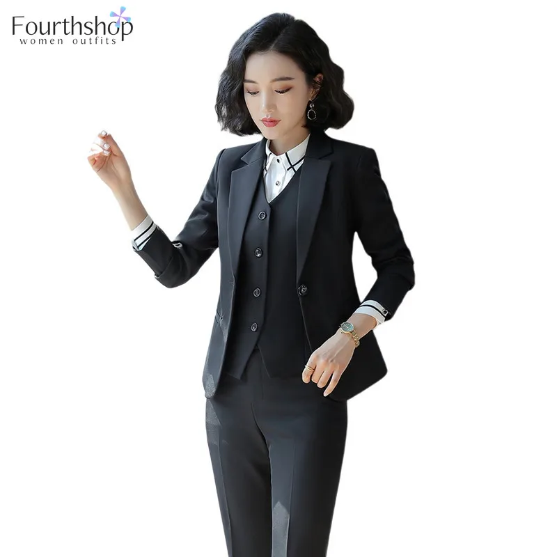 Black Waistcoat Pants Blazer Suits Women 3 Pieces Set Office Lady Business Work Wear Formal Trousers Jacket Suit Female 2021 XXL
Black Waistcoat Pants Blazer Suits Women 3 Pieces Set Office Lady Business Work Wear Formal Trousers Jacket Suit Female 2021 XXL