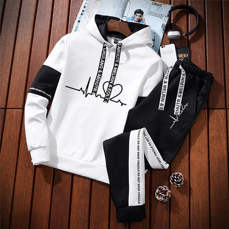 New Product Casual Sportswear Men's Suit Two-piece Hooded Hooded Men's Sweatshirt Trouser Suit Autumn and Spring Clothing Suit
New Product Casual Sportswear Men's Suit Two-piece Hooded Hooded Men's Sweatshirt Trouser Suit Autumn and Spring Clothing Suit