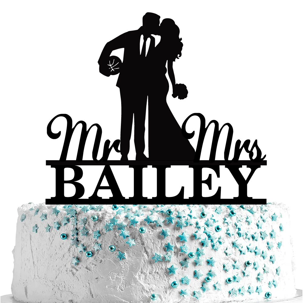 Personalized Mr And Mrs Basketball Wedding Cake Topper Custom Bride And Groom Wedding Silhouettes Decoration
Personalized Mr And Mrs Basketball Wedding Cake Topper Custom Bride And Groom Wedding Silhouettes Decoration