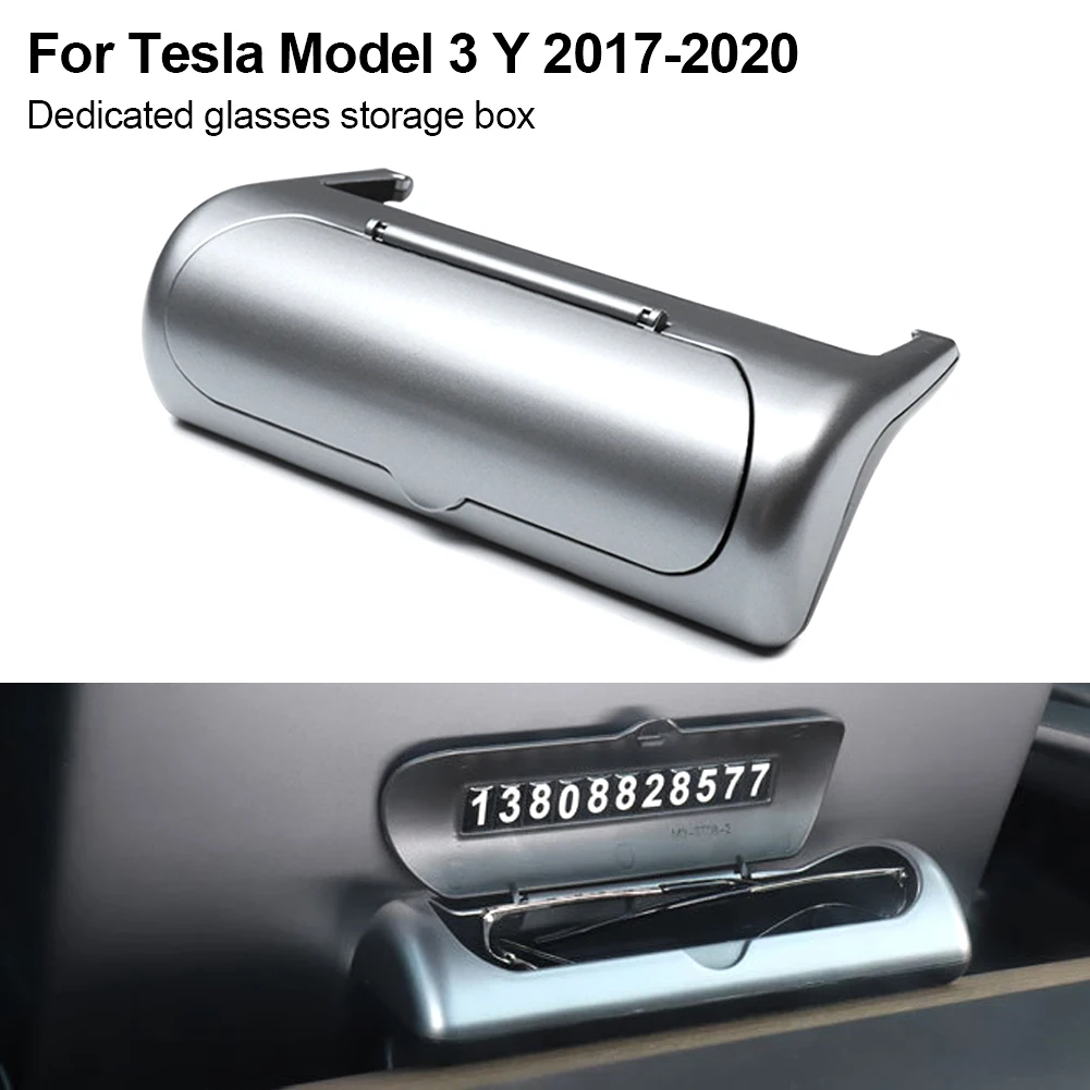 New Car Glass Bracket Dashboard Sunglasses Storage Box With Parking Number Tesla Model 3 Y 2017-2021 Car Interior Accessories
New Car Glass Bracket Dashboard Sunglasses Storage Box With Parking Number Tesla Model 3 Y 2017-2021 Car Interior Accessories
