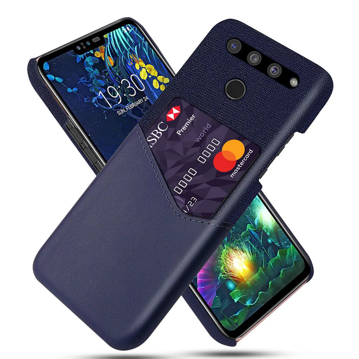 DCK кожаная жесткая ткань с картой Защитные чехлы для телефона LG V50 ThinQ V40 V30 V20 V10