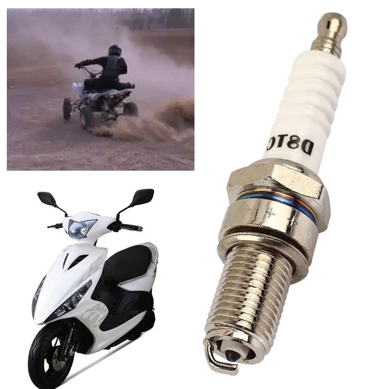 Motorcycle Scooter Spark Plug 3-Electrode Accessories for A7TC GY6 D8TC CG125 CG 50cc-150cc Curved Beam Car SUV ATV | Автомобили и