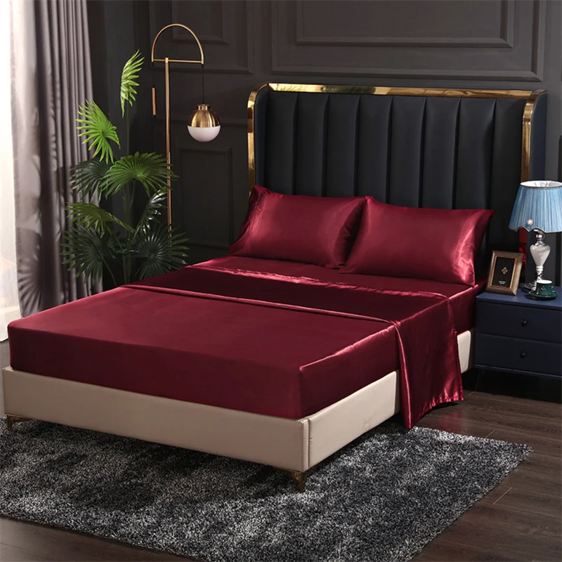 Pure color bed sheet with pillowcase, luxury bed sheet, breathable stretch bed sheet, 4-piece mattress cover
Pure color bed sheet with pillowcase, luxury bed sheet, breathable stretch bed sheet, 4-piece mattress cover