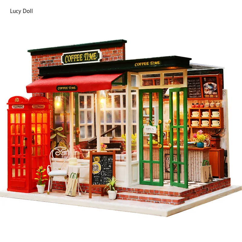 New Wooden Diy Dollhouse Toy Miniature Box Puzzle Dollhouse Diy Kit Doll House Furniture Coffee Shop Model Gift Toy For Children
New Wooden Diy Dollhouse Toy Miniature Box Puzzle Dollhouse Diy Kit Doll House Furniture Coffee Shop Model Gift Toy For Children