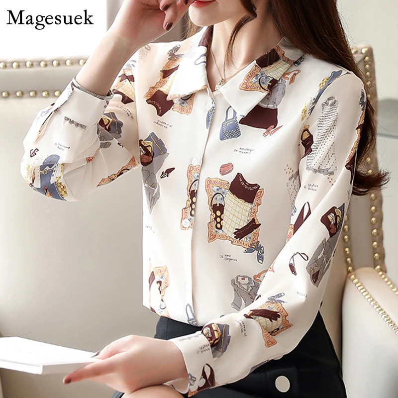 2021 Autumn Fashion Long Sleeve Women Tops and Blouses Turn-down Collar Chiffon Women Blouse Elegant Cute Print Women Shirt 129
2021 Autumn Fashion Long Sleeve Women Tops and Blouses Turn-down Collar Chiffon Women Blouse Elegant Cute Print Women Shirt 129