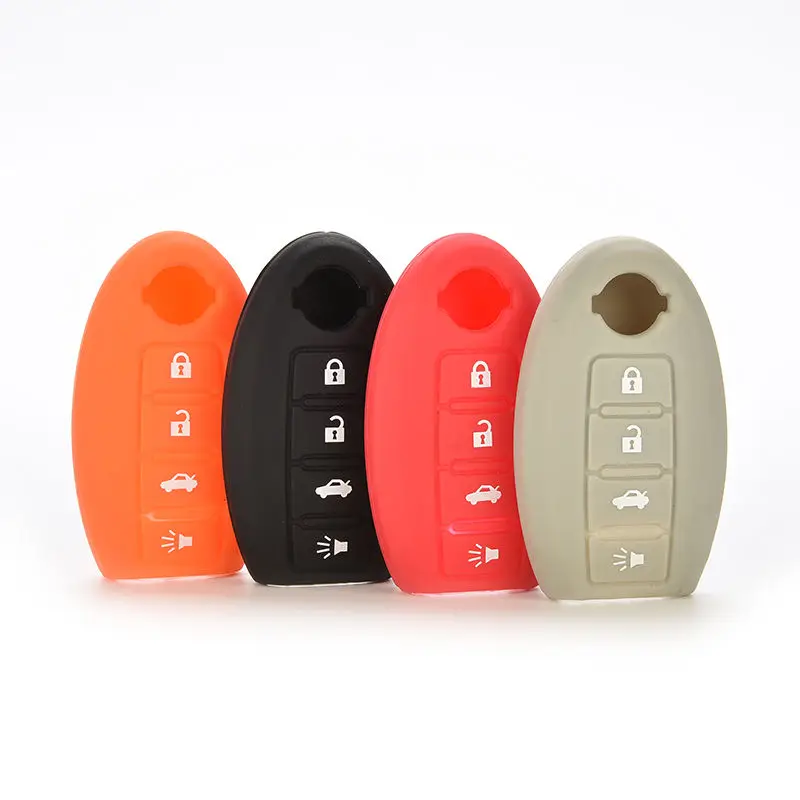 Black Orange Gray Red 4 Buttons Hot silicone car key cover case shell fob Shell For Nissan Altima Maxima
Black Orange Gray Red 4 Buttons Hot silicone car key cover case shell fob Shell For Nissan Altima Maxima