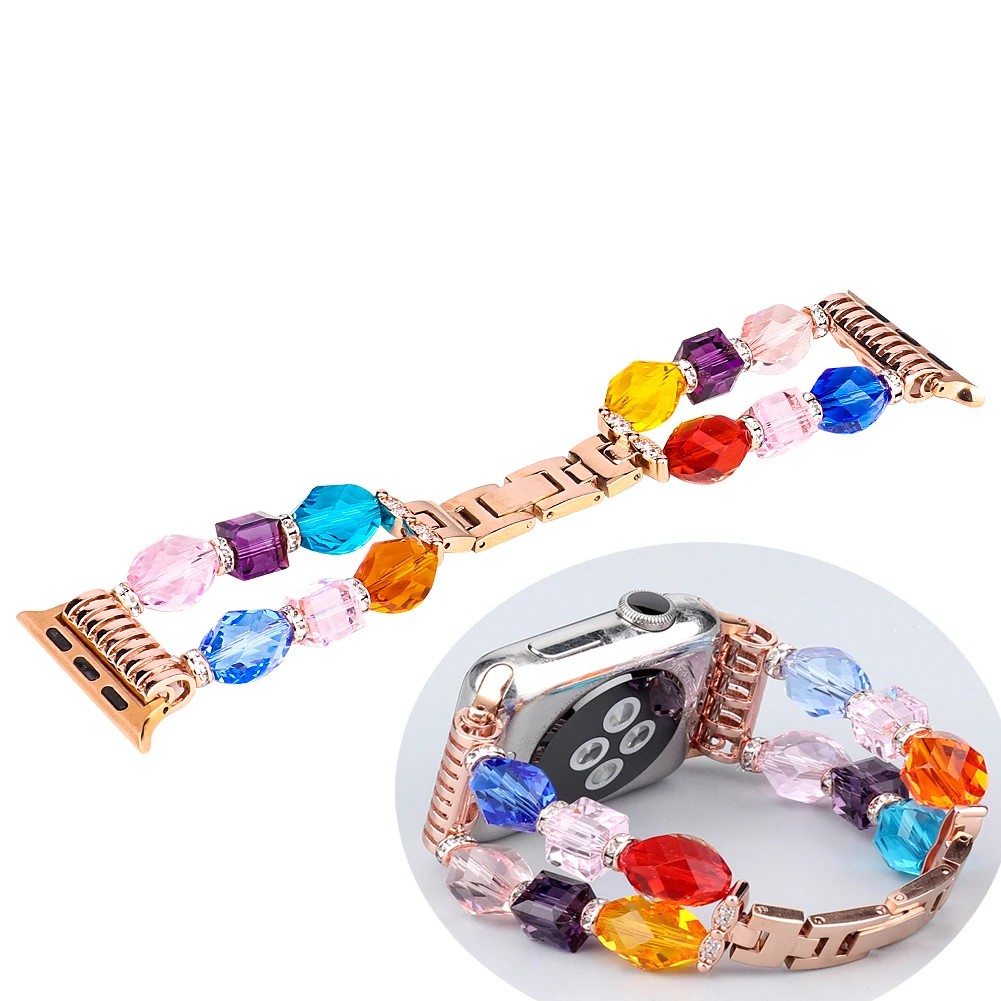Watchband Solid Crystal Metal Buckle Belt Stylish Watch Strap for Apple Watch SE Series 6 5 4 Band 44mm 40mm 42mm 38mm Wristband
Watchband Solid Crystal Metal Buckle Belt Stylish Watch Strap for Apple Watch SE Series 6 5 4 Band 44mm 40mm 42mm 38mm Wristband