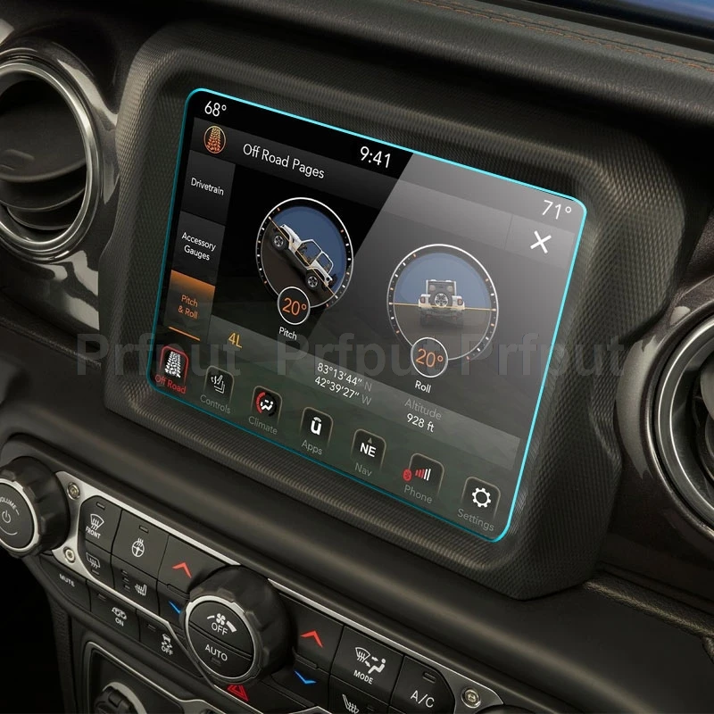 Tempered Glass Film For Jeep Wrangler Rubicon 4xe 392 2021 Car Navigation Touch Screen Protector Auto Interior Accessories | Автомобили и