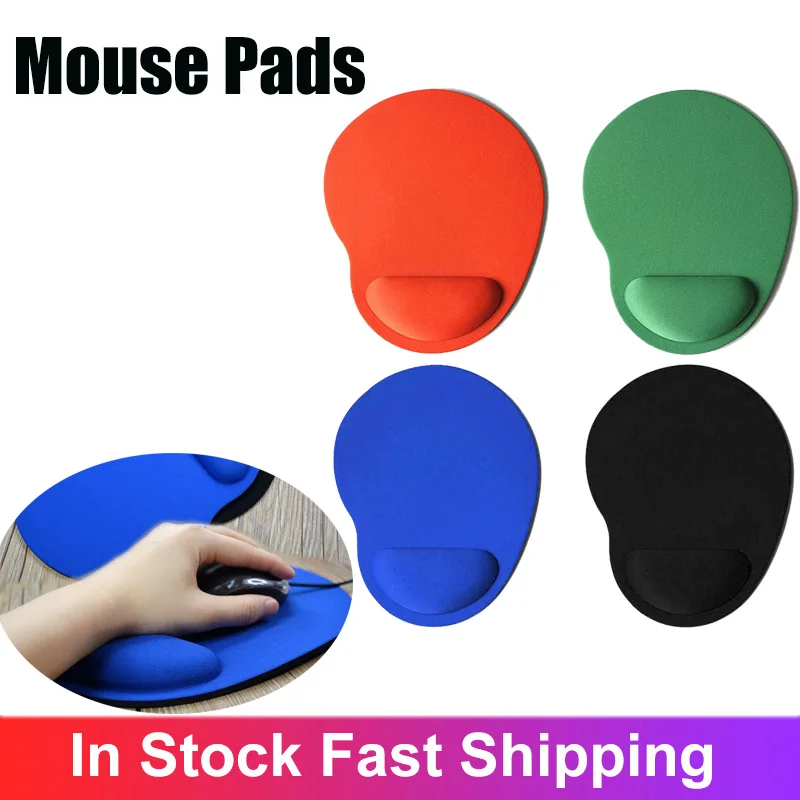 

Solid Color Game Mouse Pad Pat Silicone Soft Anti Slip PC Mouse Pad With Wrist Rest Support Mat Mousepad For Computer PC Laptop