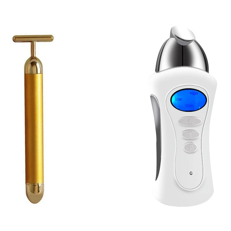 Золотая Косметическая балка против морщин (Цвет: Золотой) с оцинкованным микротоковым спа-устройством для красоты 
Золотая Косметическая балка против морщин (Цвет: Золотой) с оцинкованным микротоковым спа-устройством для красоты