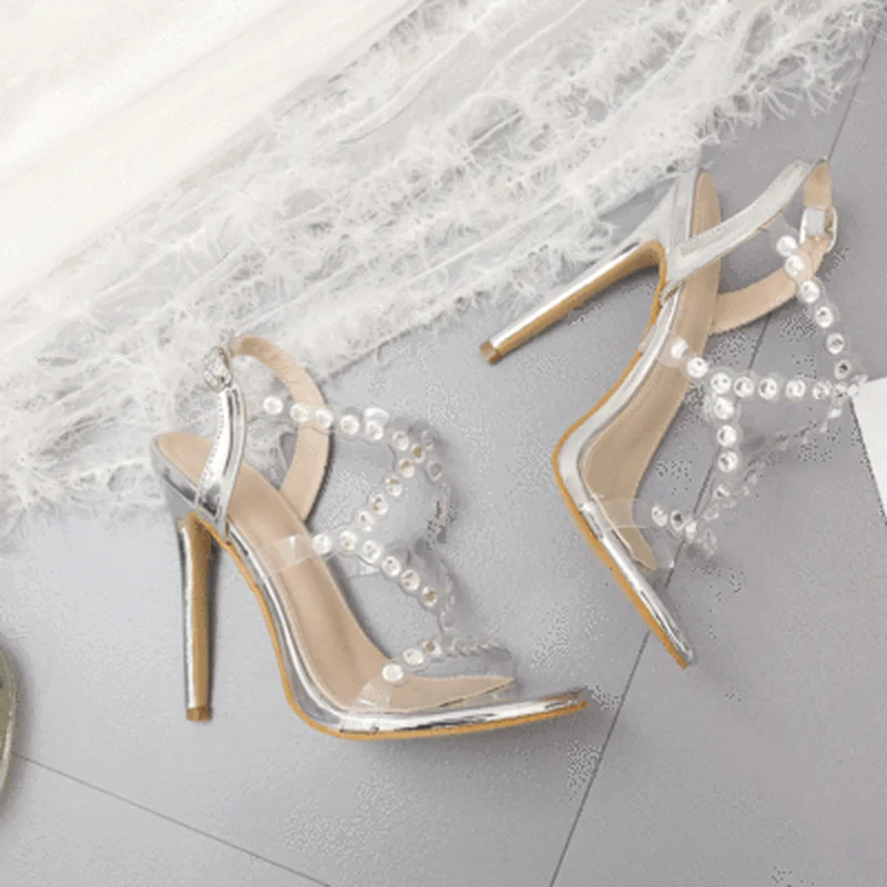 2021 Women Wedding Party Shoes Fashion PVC Transparent Crystal Rhinestone Slides Sandals Ankle Buckle Strap Stiletto Heels
2021 Women Wedding Party Shoes Fashion PVC Transparent Crystal Rhinestone Slides Sandals Ankle Buckle Strap Stiletto Heels