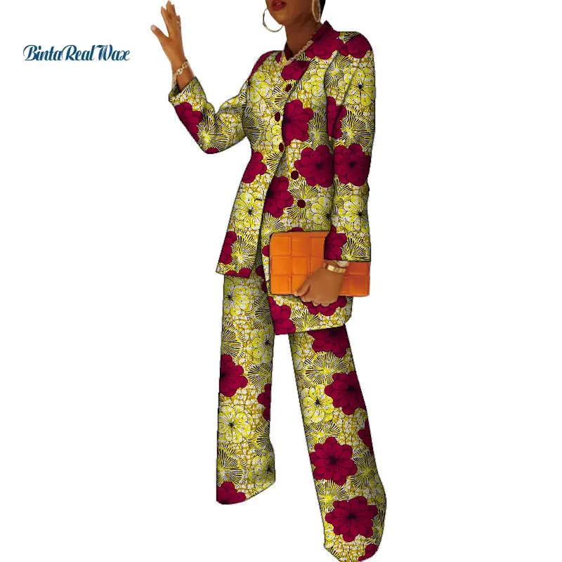 2021 Women Fashion Clothing set Office Lady African Print Top Shirt and Pants 2 Pieces Set Dashiki African Women Clothes WY123 
2021 Women Fashion Clothing set Office Lady African Print Top Shirt and Pants 2 Pieces Set Dashiki African Women Clothes WY123