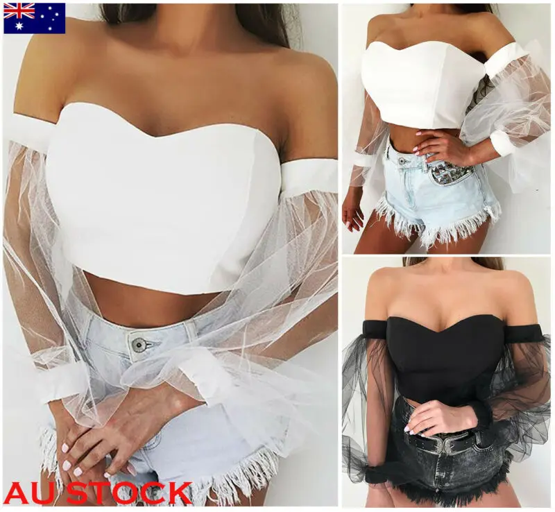 Sexy Women Blouse Summer Fashion Casual Short Blouse See-through Sheer Mesh Off Shoulder Blouse Puff Long Sleeve Shirt Top
Sexy Women Blouse Summer Fashion Casual Short Blouse See-through Sheer Mesh Off Shoulder Blouse Puff Long Sleeve Shirt Top