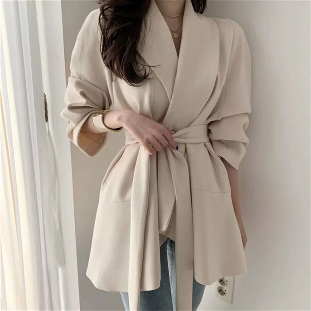 Женский элегантный блейзер с высокой талией, Минималистичная уличная одежда, свободная универсальная рабочая одежда, офисные женские паль... 
Женский элегантный блейзер с высокой талией, Минималистичная уличная одежда, свободная универсальная рабочая одежда, офисные женские паль...