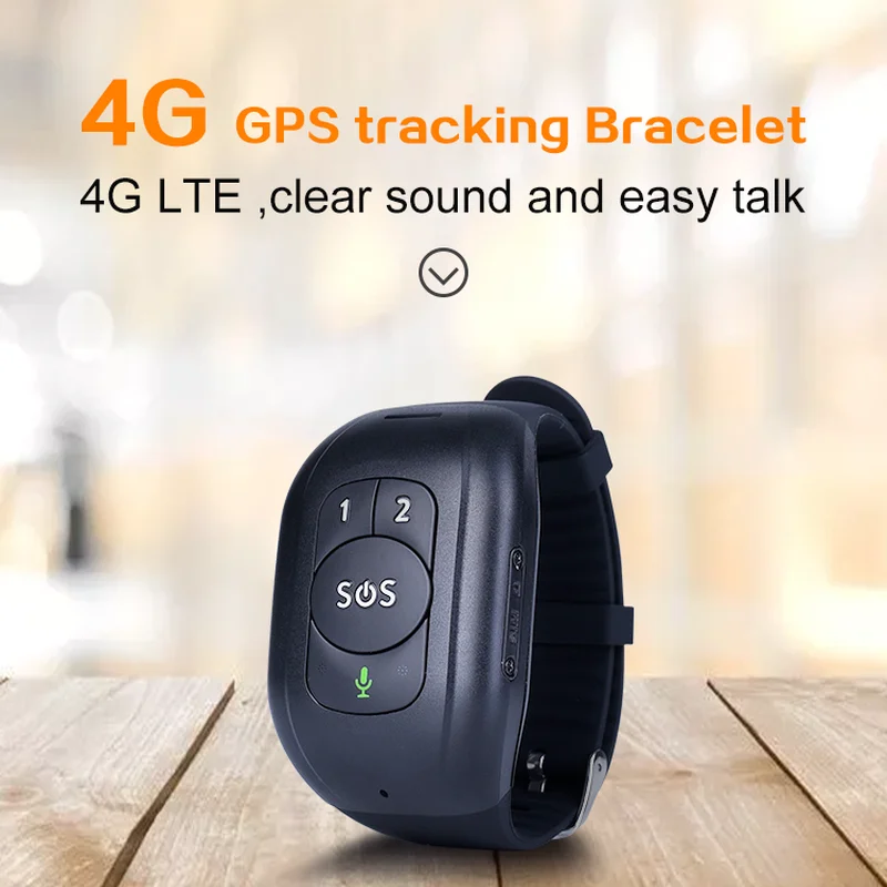 V48 4G Full Netcom GPS отслеживание браслет говорящие часы IP67Waterproof выступающая кнопка
