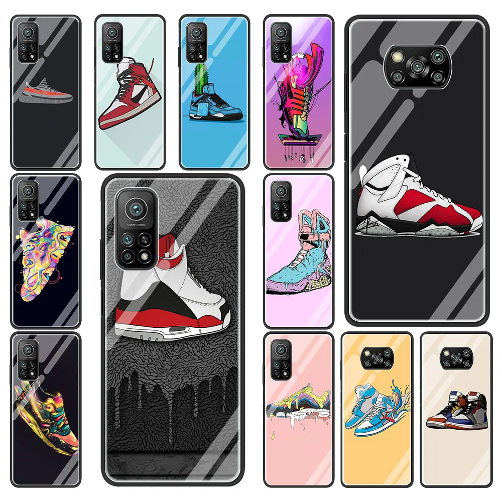 Sneakers Tempered Glass Phone Case for Xiaomi Mi Poco X3 NFC 10S 9T 10T Pro Note 10 Lite CC9E Soft Edge Shell
Sneakers Tempered Glass Phone Case for Xiaomi Mi Poco X3 NFC 10S 9T 10T Pro Note 10 Lite CC9E Soft Edge Shell