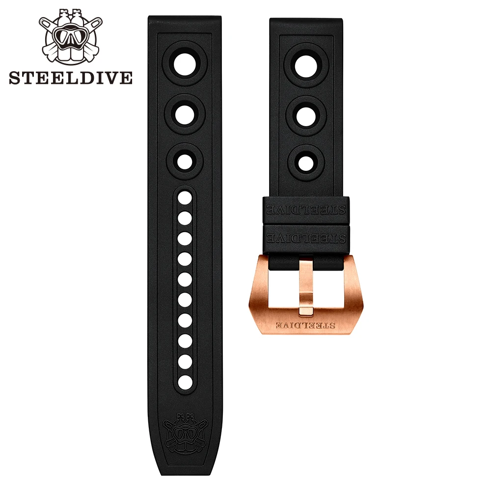 SD2201S STEELDIVE Official Bronze Buckle Rubber Strap Orange/Black/Green/Blue/Red/Yellow 20MM/22MM Wide Men's Diving Watch Strap
SD2201S STEELDIVE Official Bronze Buckle Rubber Strap Orange/Black/Green/Blue/Red/Yellow 20MM/22MM Wide Men's Diving Watch Strap