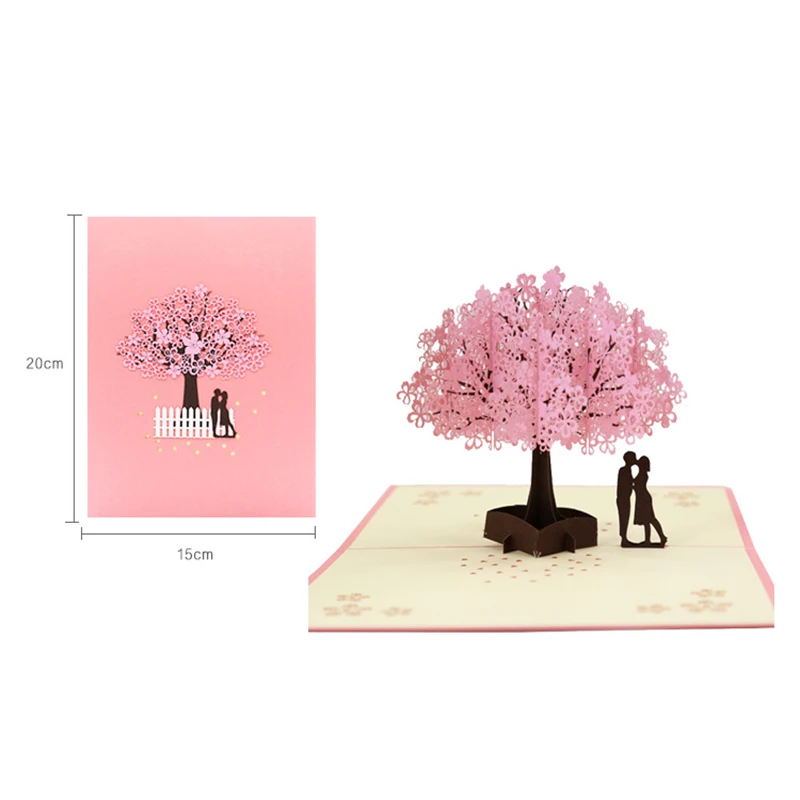 3D Cherry Blossom Pops-Up Card Handmade Romantic Greeting Cards Gift for Wife Girlfriend Husband DSD666
3D Cherry Blossom Pops-Up Card Handmade Romantic Greeting Cards Gift for Wife Girlfriend Husband DSD666