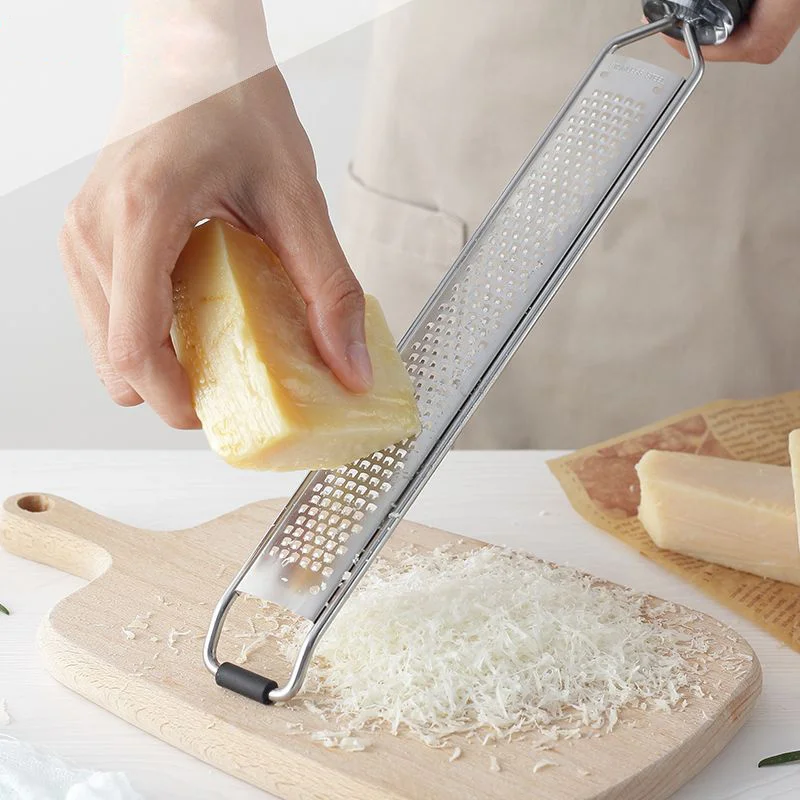 Cheese Grater 304 Stainless Steel Lemon Citrus Ginger Garlic Grater Long Handle Vegetable Kitchen Tool
Cheese Grater 304 Stainless Steel Lemon Citrus Ginger Garlic Grater Long Handle Vegetable Kitchen Tool