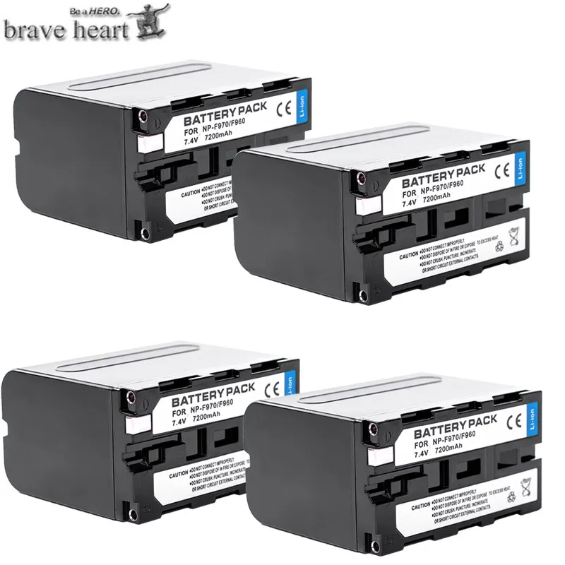 4x Камера видеокамера акумуляторная батарея NP F960 F970 F950 F750 f960 для SONY PLM 100 CCD TRV35 MVC FD91