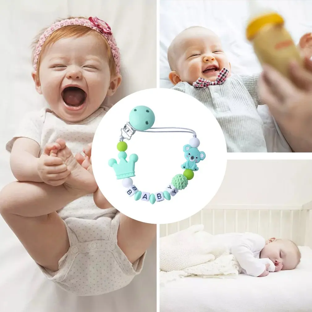 Personalized Pacifier Clips Koala Pacifier Chain Holder For Newborn Teething Soother Chew Toy For Kids
Personalized Pacifier Clips Koala Pacifier Chain Holder For Newborn Teething Soother Chew Toy For Kids