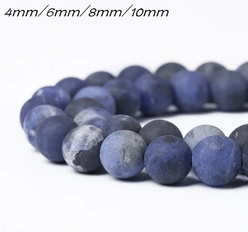 Round 4/6/8/10mm Matte Blue Sodalite Loose Beads for DIY Craft Bracelet Necklace Jewelry Making
Round 4/6/8/10mm Matte Blue Sodalite Loose Beads for DIY Craft Bracelet Necklace Jewelry Making