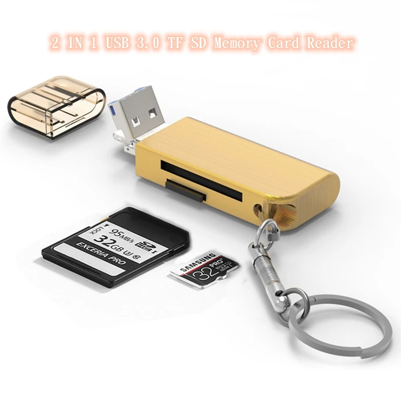 2 IN 1 USB 3.0 TF SD Memory Card Reader Portable High Speed Memory Adapter For Phone PC Computer Laptop Accessories Win8 Win9
2 IN 1 USB 3.0 TF SD Memory Card Reader Portable High Speed Memory Adapter For Phone PC Computer Laptop Accessories Win8 Win9