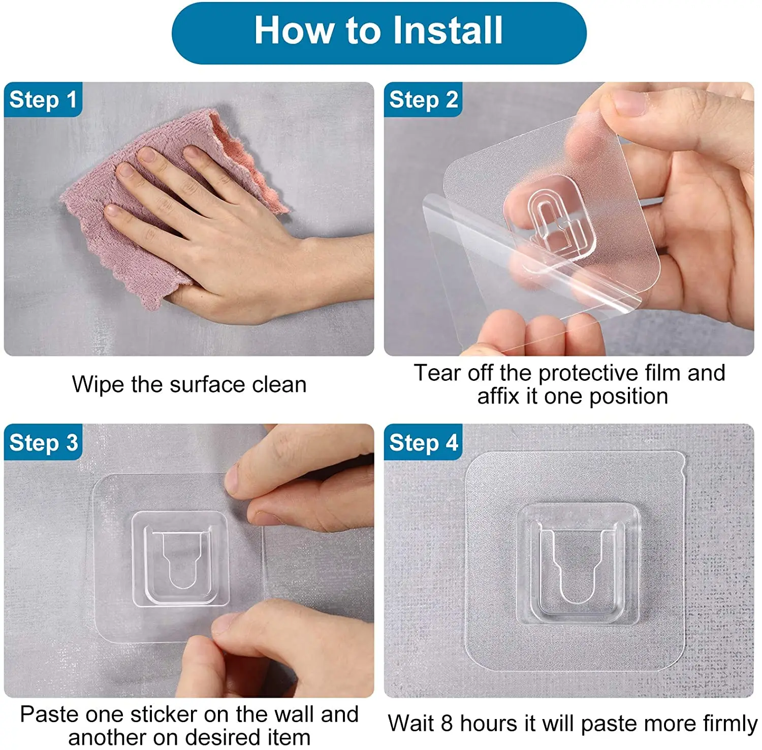 Double-Sided Adhesive Wall Hooks Hanger Strong Transparent Hooks Wall Storage Holder for Kitchen Bath Supplies Suction Sucker
Double-Sided Adhesive Wall Hooks Hanger Strong Transparent Hooks Wall Storage Holder for Kitchen Bath Supplies Suction Sucker