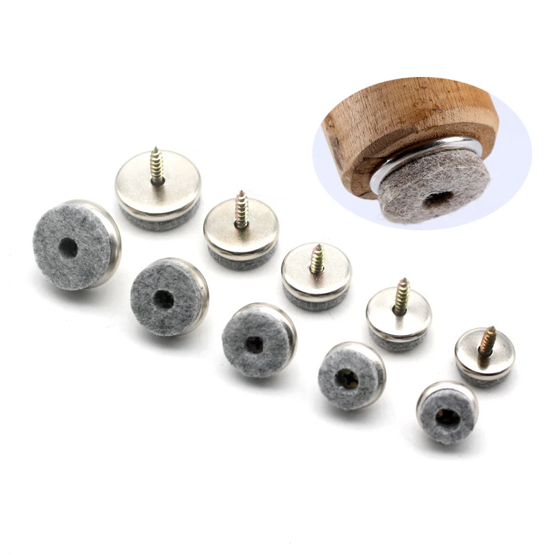 Furniture Felt Glides 18/20/22/24/28mm With Screw For Home Furniture Chair Glider Set Floor Protection Accessories
Furniture Felt Glides 18/20/22/24/28mm With Screw For Home Furniture Chair Glider Set Floor Protection Accessories