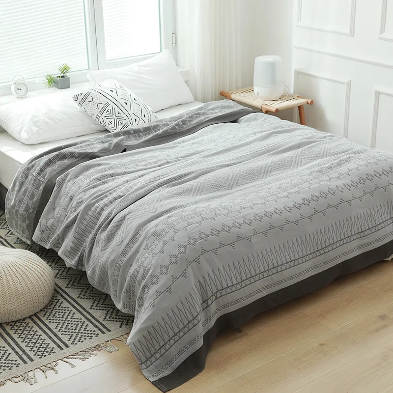Summer Blanket Cotton Luxury Bedding Super Soft Print Throw Blanket For Beds Sofa Bedspread 4 Layer Muslin Towel Blankets
Summer Blanket Cotton Luxury Bedding Super Soft Print Throw Blanket For Beds Sofa Bedspread 4 Layer Muslin Towel Blankets