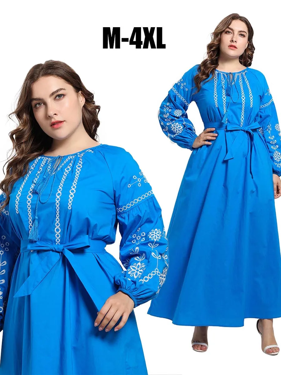 BNSQ Plus Size Casual Floral Embroidery Dresses Long Sleeve Pakistani Kaftan Clothes Abaya African islamic caftan dress
BNSQ Plus Size Casual Floral Embroidery Dresses Long Sleeve Pakistani Kaftan Clothes Abaya African islamic caftan dress